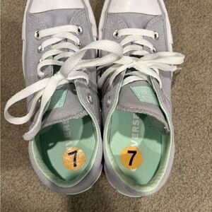 Converse Sneakers in Mint and Gray